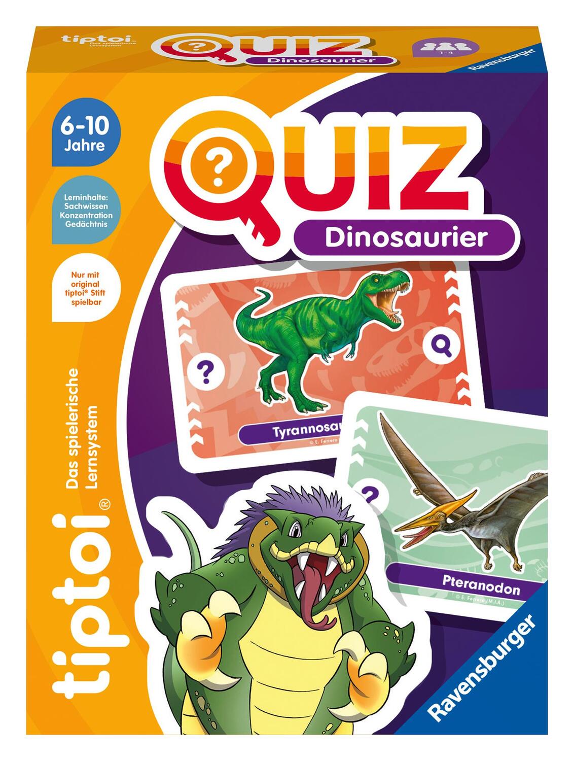 Cover: 4005556001651 | Ravensburger tiptoi 00165 Quiz Dinosaurier, Quizspiel für Kinder ab...