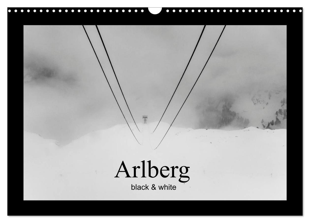 Cover: 9783435299829 | Arlberg black and white (Wandkalender 2025 DIN A3 quer), CALVENDO...