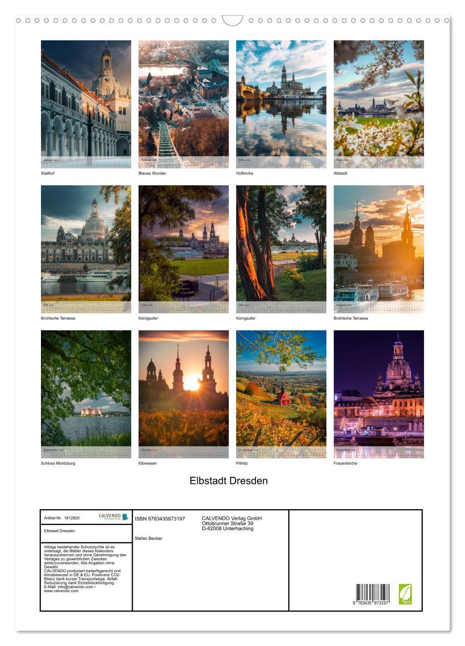 Bild: 9783435873197 | Elbstadt Dresden (Wandkalender 2025 DIN A2 hoch), CALVENDO...