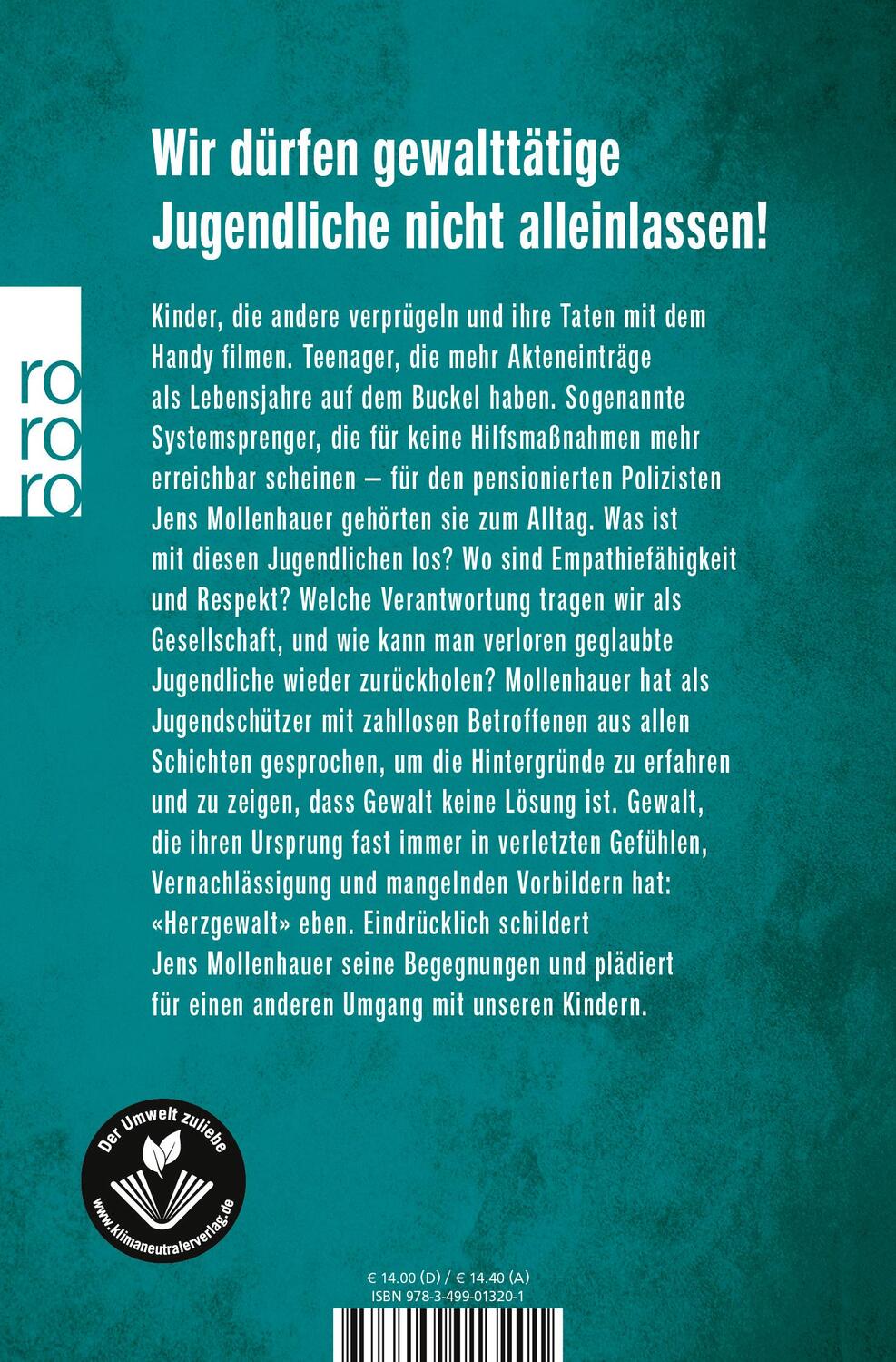 Rückseite: 9783499013201 | Herzgewalt | Jens Mollenhauer | Taschenbuch | 288 S. | Deutsch | 2023