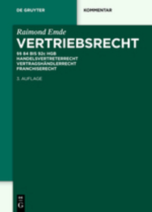 Cover: 9783110339697 | Vertriebsrecht, Kommentar | Raimond Emde | Buch | 2014 | De Gruyter