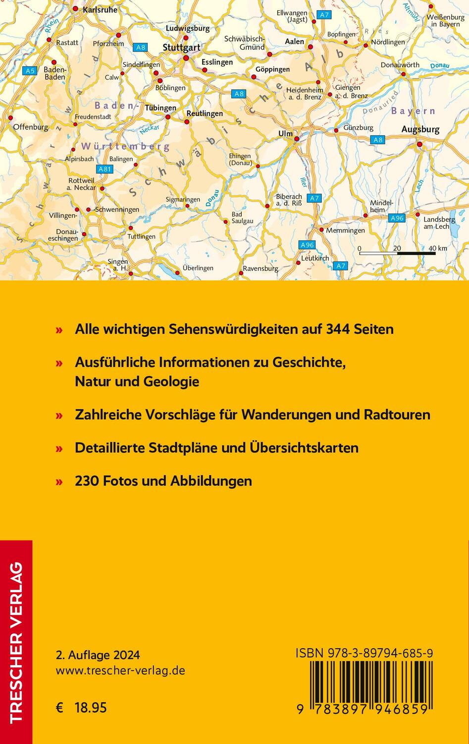 Rückseite: 9783897946859 | TRESCHER Reiseführer Schwäbische Alb | Marcus Bingel (u. a.) | Buch