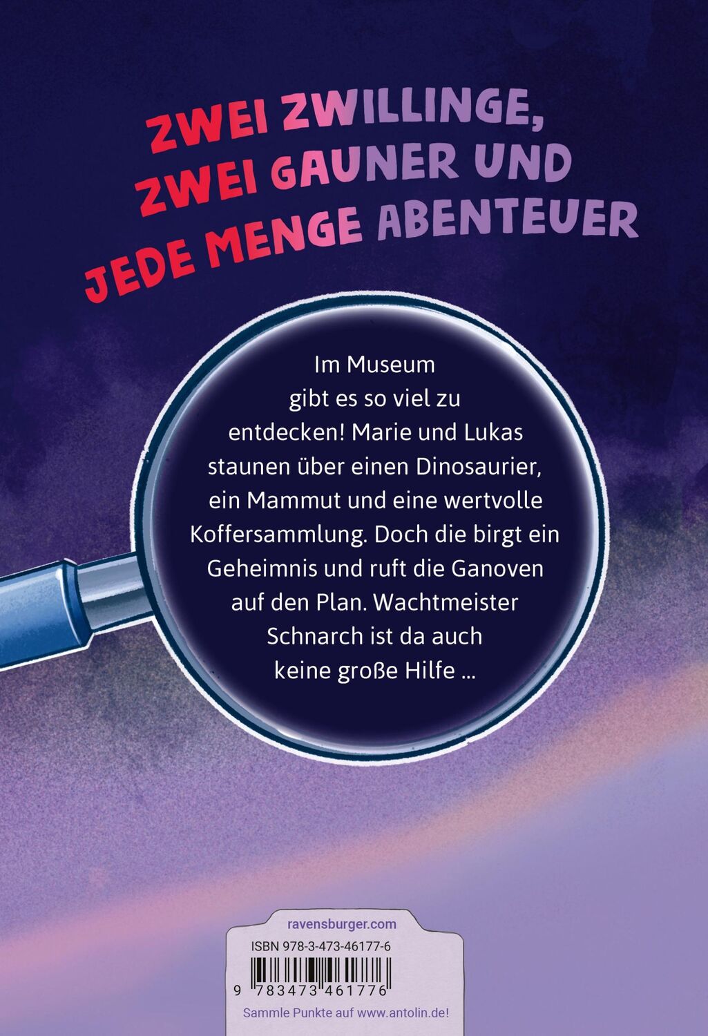 Rückseite: 9783473461776 | Die Jagd nach dem magischen Detektivkoffer 5: Goldraub im Museum....