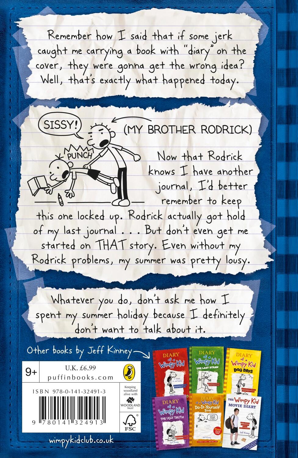 Rückseite: 9780141324913 | Diary of a Wimpy Kid 02. Rodrick Rules | Jeff Kinney | Taschenbuch