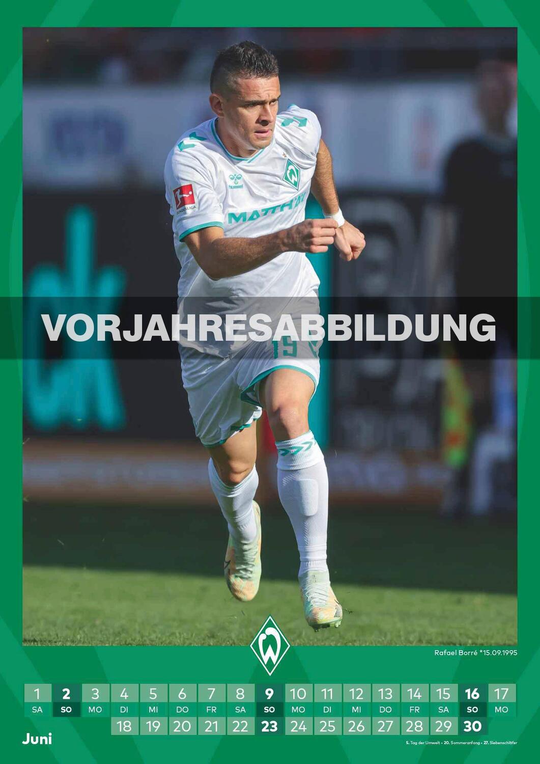 Bild: 4002725994493 | Werder Bremen 2025 - A3-Kalender - Fußball-Kalender - Fan-Kalender...