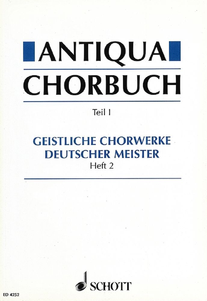 Cover: 9790001050142 | Antiqua-Chorbuch Teil I / Heft 2 | Buch | 1985 | Schott Music