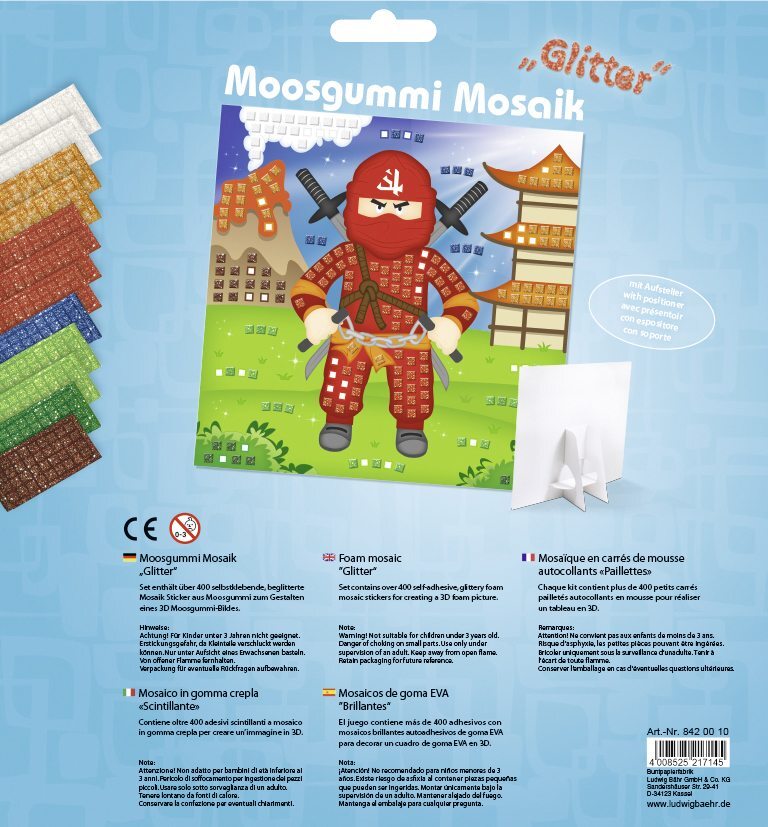 Cover: 4008525217145 | URSUS Kinder-Bastelsets Moosgummi Mosaiken Glitter Ninja, Bastelset...