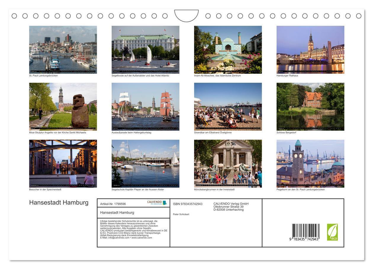 Bild: 9783435742943 | Hansestadt Hamburg (Wandkalender 2025 DIN A4 quer), CALVENDO...