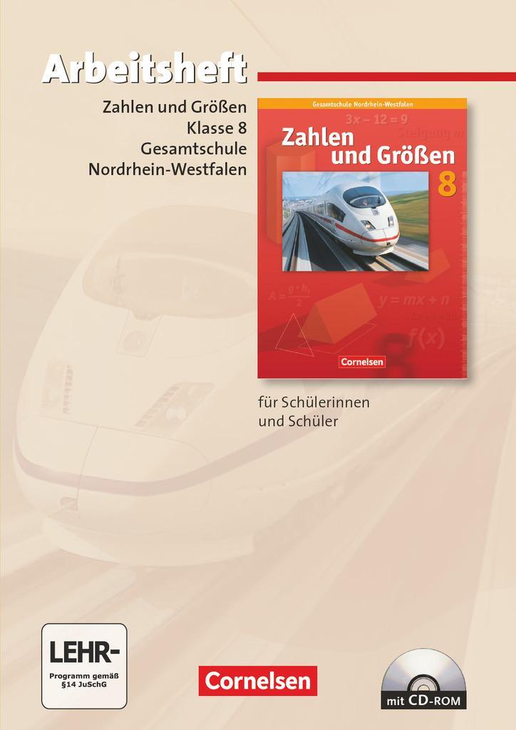 Cover: 9783060013449 | Zahlen und Größen 8. Schuljahr. Arbeitsheft Gesamtschule...
