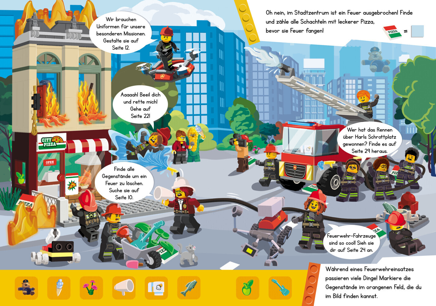 Bild: 9783960805830 | LEGO® City- Rätselspaß für Retter in der Not, m. 1 Beilage | Buch