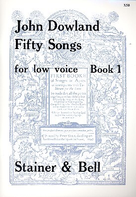 Cover: 9790220205767 | Fifty Songs Book 1 - For Low Voice | John Dowland | Buch