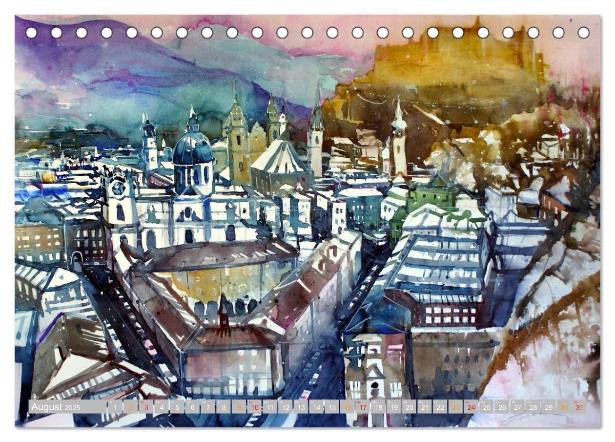 Bild: 9783435666676 | Aquarelle aus der Mozartstadt Salzburg (Tischkalender 2025 DIN A5...