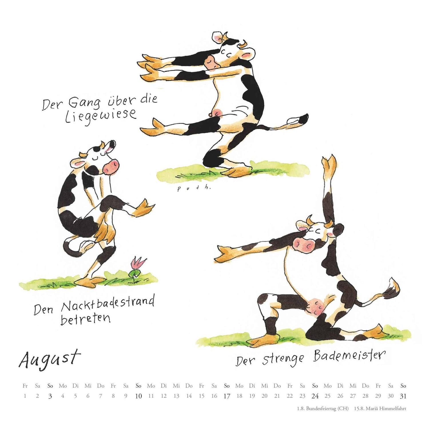 Bild: 4250809653037 | Mit den Yoga-Kühen durchs Jahr 2025 - Wandkalender - Quadratformat...
