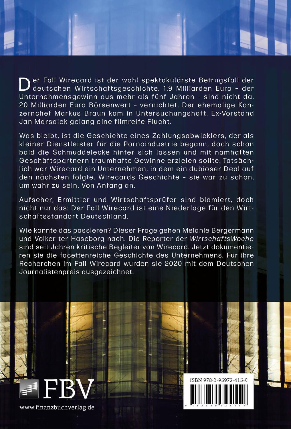 Rückseite: 9783959724159 | Die Wirecard-Story | Volker ter Haseborg (u. a.) | Buch | 272 S.