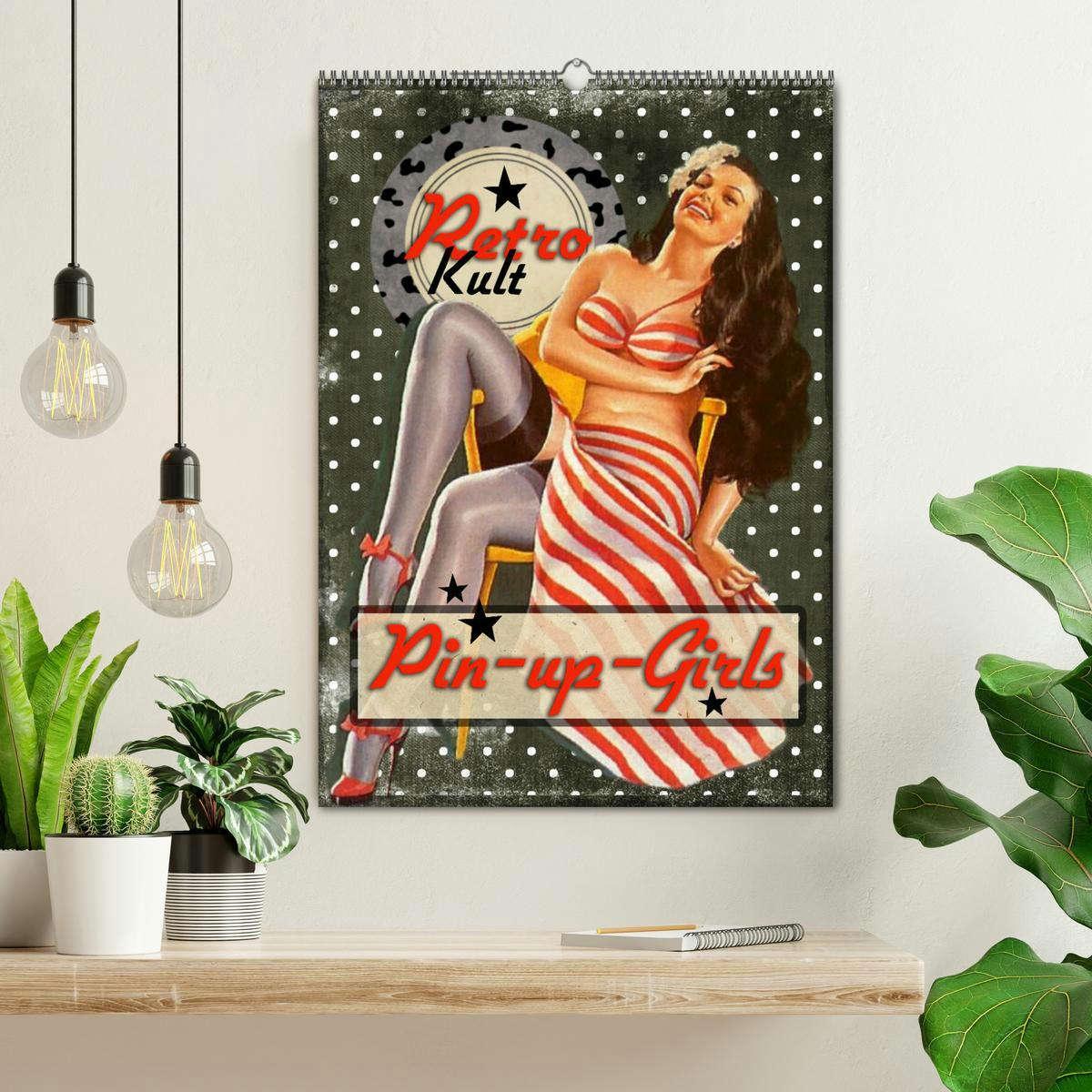 Bild: 9783435909391 | Retro Kult Pin-up-Girls (Wandkalender 2025 DIN A2 hoch), CALVENDO...