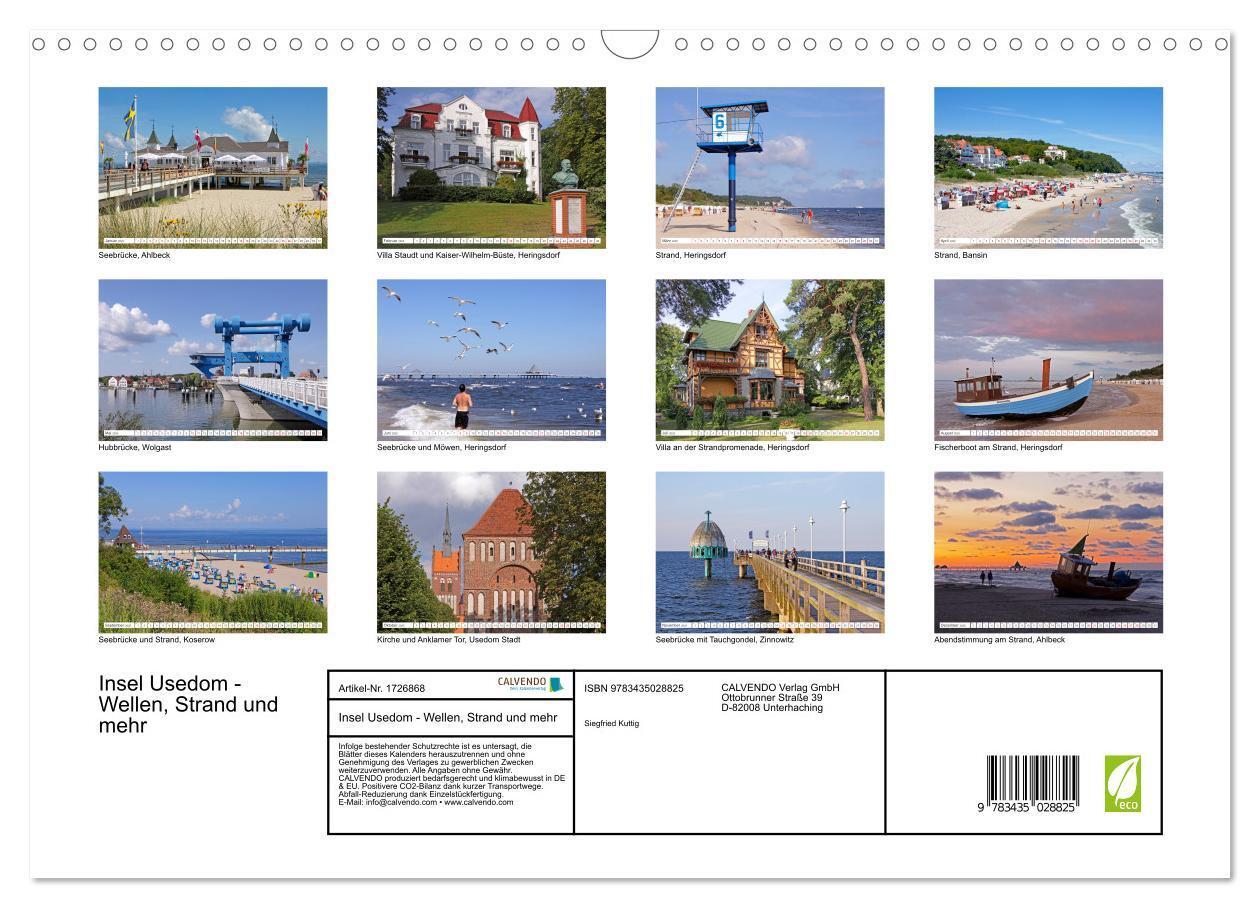 Bild: 9783435028825 | Insel Usedom - Wellen, Strand und mehr (Wandkalender 2025 DIN A3...