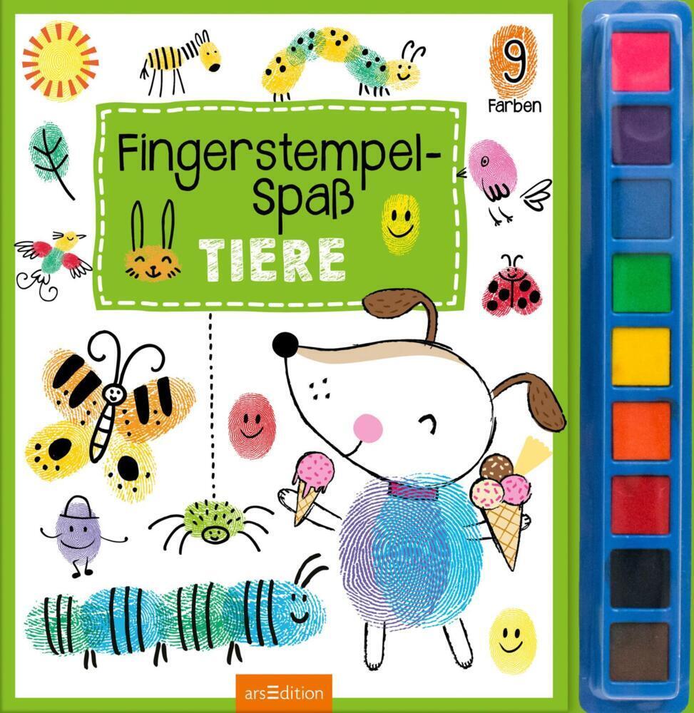 Cover: 9783845836911 | Fingerstempel-Spaß - Tiere | Mit 9 Stempelfarben | Taschenbuch | 80 S.