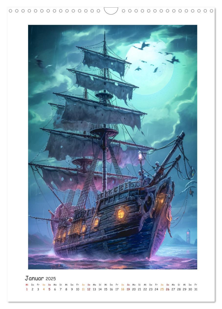 Bild: 9783435866960 | Piratenschiffe (Wandkalender 2025 DIN A3 hoch), CALVENDO...