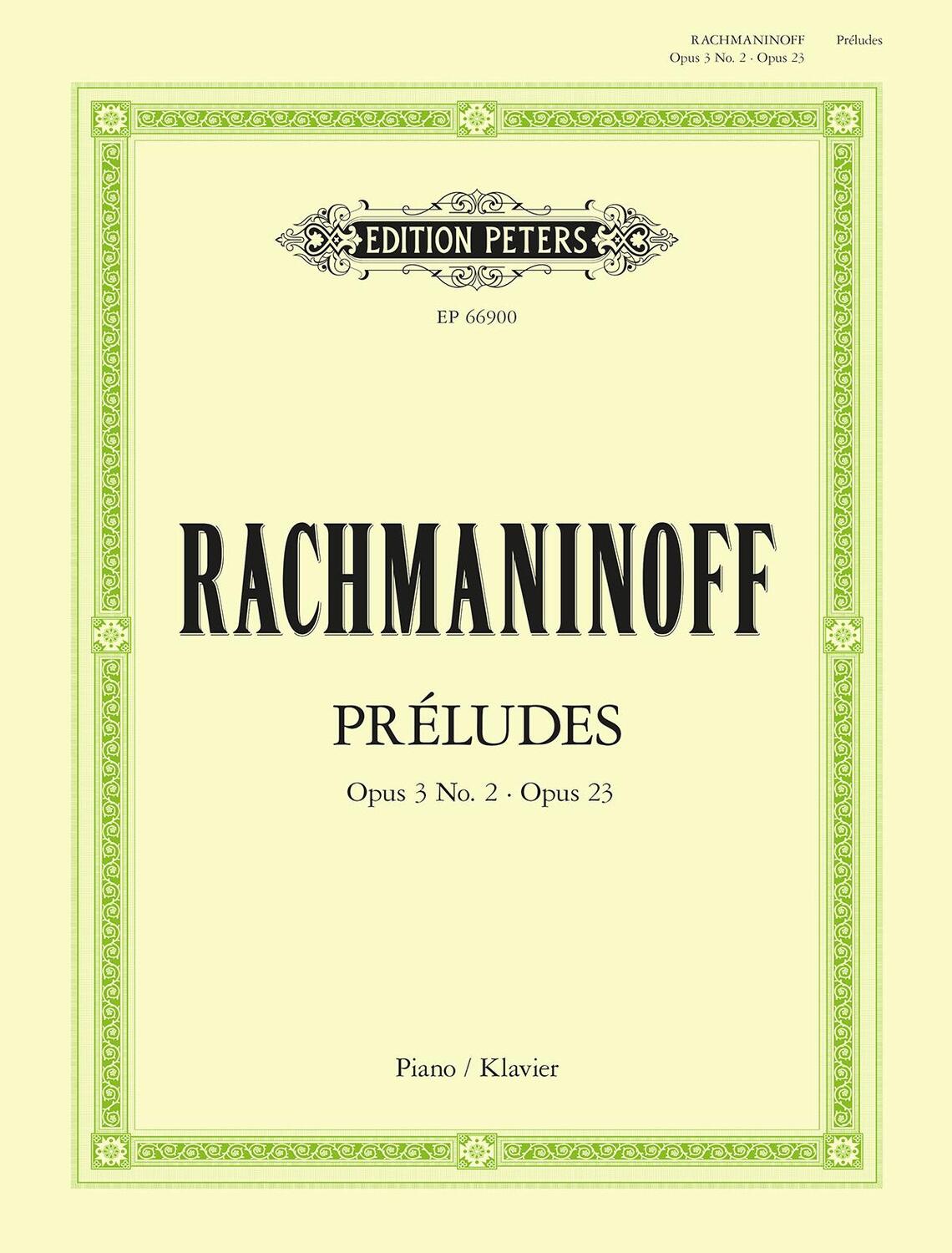 Cover: 9790300731629 | Préludes Op. 3 No. 2 and Op. 23 for Piano | Sheet | Sergei Rachmaninov