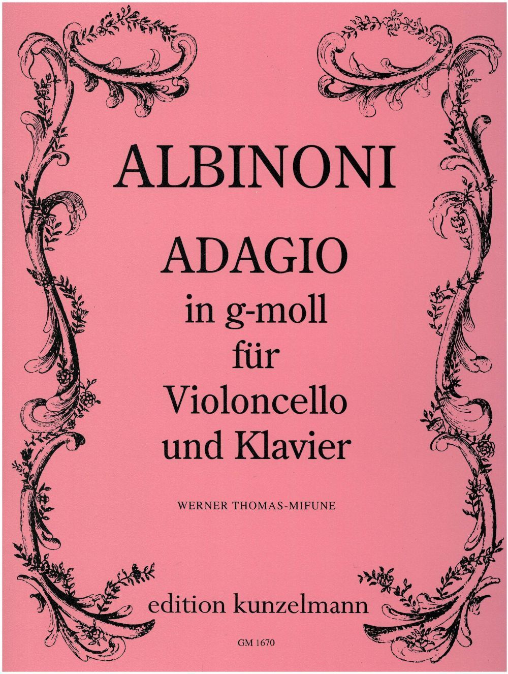 Cover: 9790206202292 | Adagio G | Tomaso Albinoni | Buch | Edition Kunzelmann