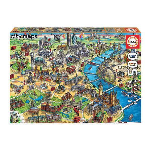 Cover: 8412668184510 | London City Maps 500 Teile Puzzle | Spiel | In Spielebox | 9218451