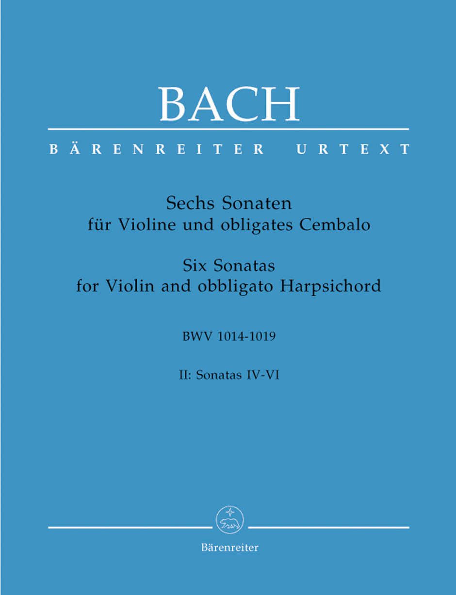 Cover: 9790006464913 | Six Sonatas for Violin and Obbliagato Harpsichord | Urtext | Bach