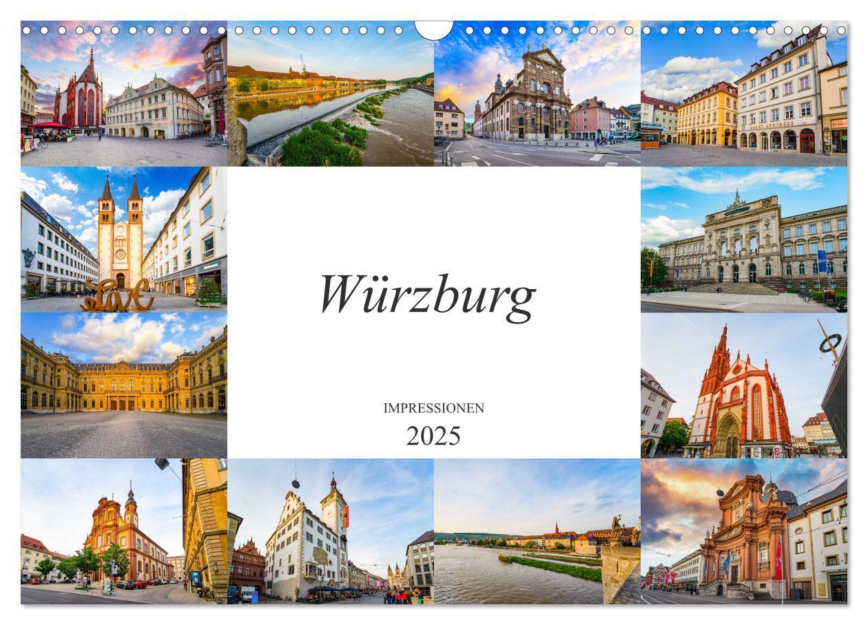 Cover: 9783435229383 | Würzburg Impressionen (Wandkalender 2025 DIN A3 quer), CALVENDO...