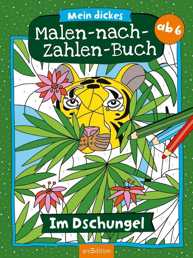 Cover: 9783845848822 | Mein dickes Malen-nach-Zahlen-Buch - Im Dschungel | Petra Theissen