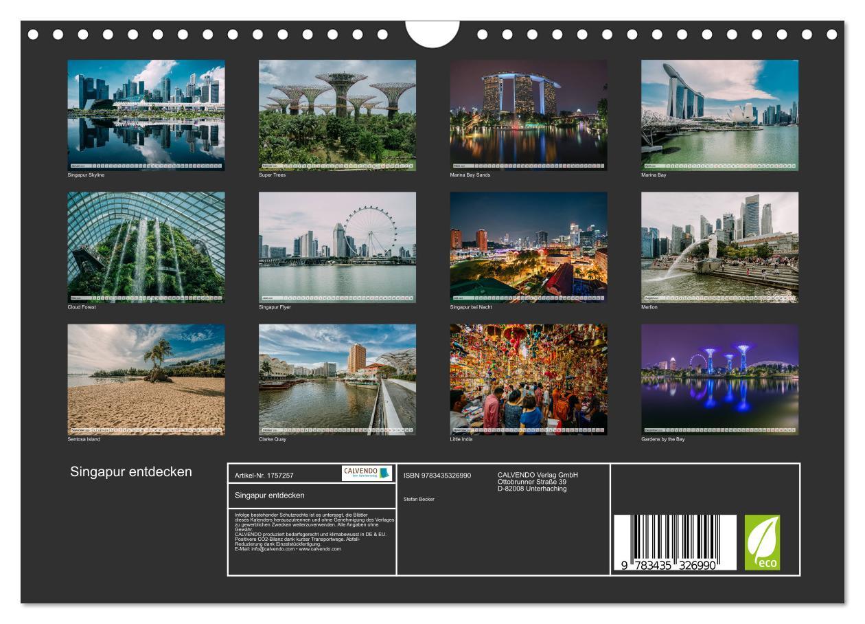 Bild: 9783435326990 | Singapur entdecken (Wandkalender 2025 DIN A4 quer), CALVENDO...