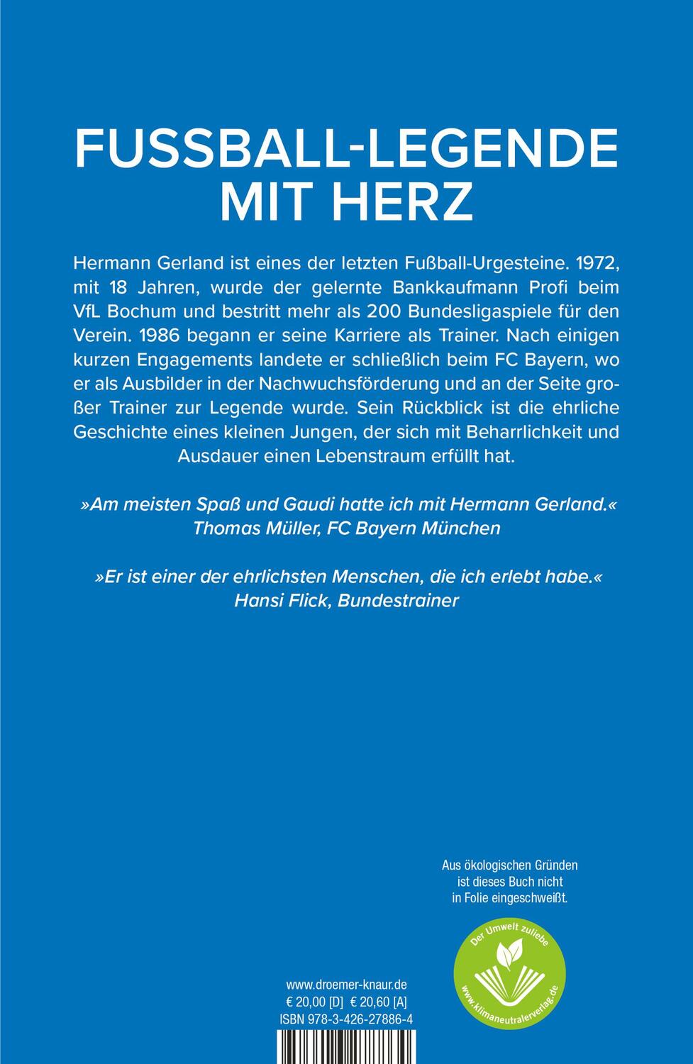 Rückseite: 9783426278864 | Immer auf'm Platz | Hermann Gerland | Buch | 304 S. | Deutsch | 2022