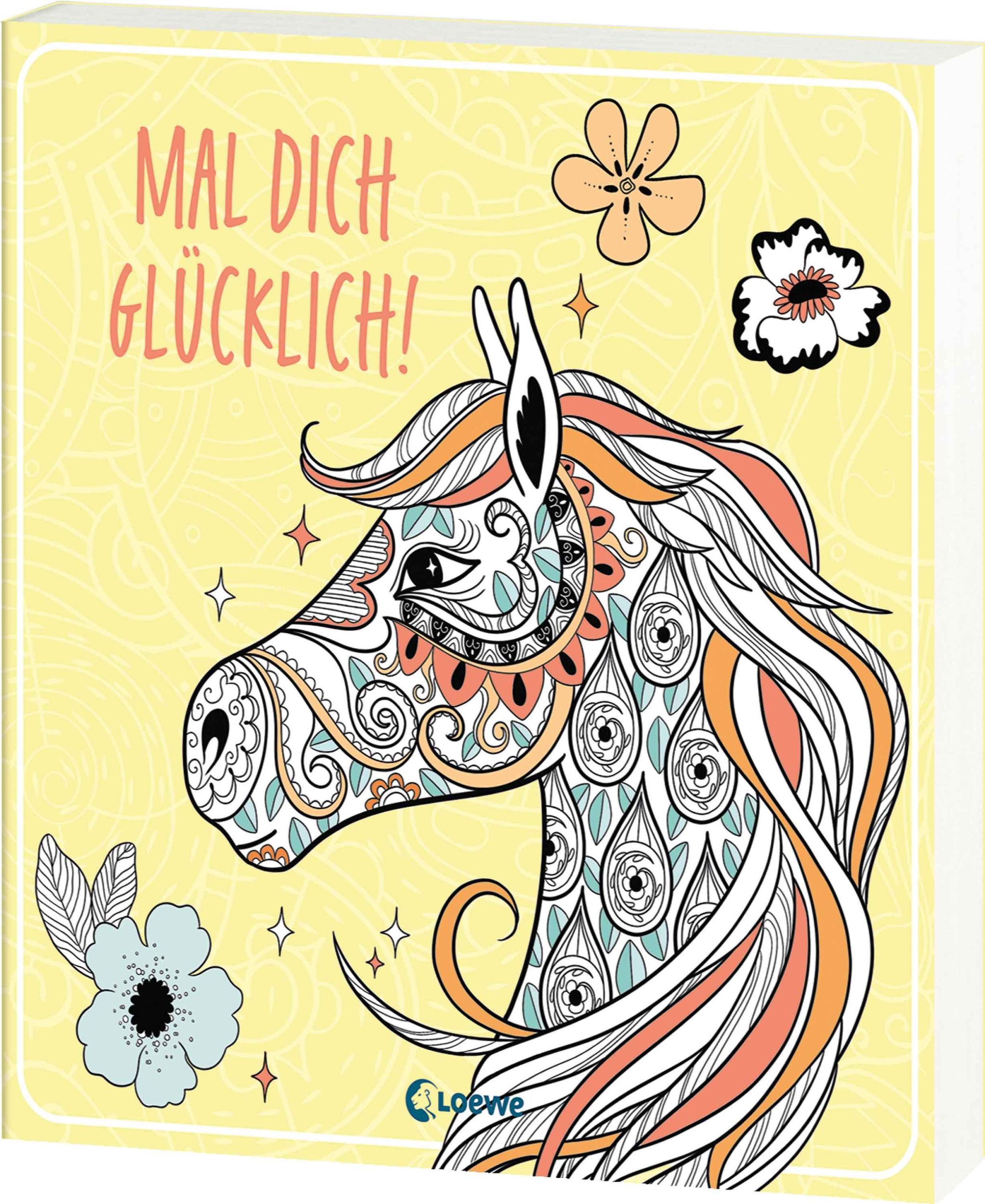 Cover: 9783743219885 | Mal dich glücklich! - Pferde | Isabelle Metzen | Taschenbuch | 96 S.