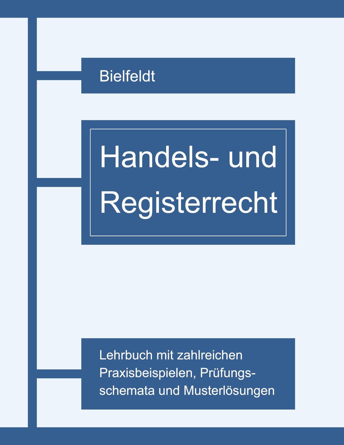 Cover: 9783751930239 | Handels- und Registerrecht | Sven Bielfeldt | Taschenbuch