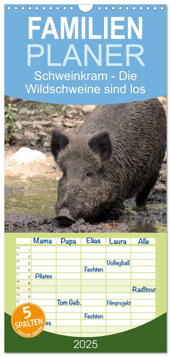 Cover: 9783457120330 | Familienplaner 2025 - Schweinkram - Die Wildschweine sind los mit 5...