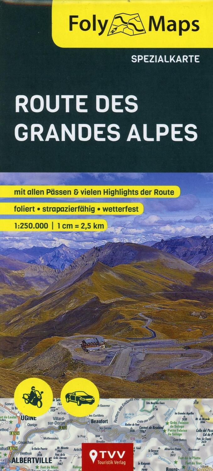 Cover: 9783937063669 | FolyMaps Route des Grandes Alpes 1:250 000 Spezialkarte | (Land-)Karte