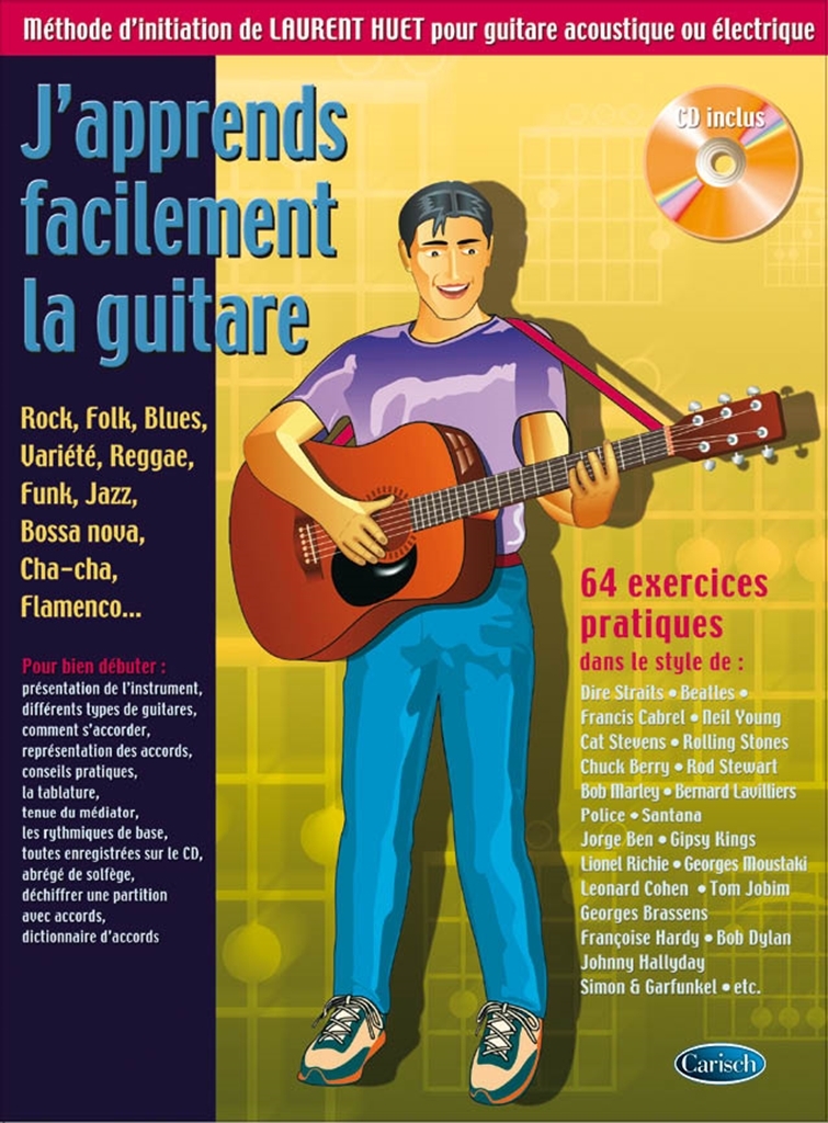 Cover: 9788850725717 | J'apprends facilement la guitare | Laurent Huet | Buch + CD