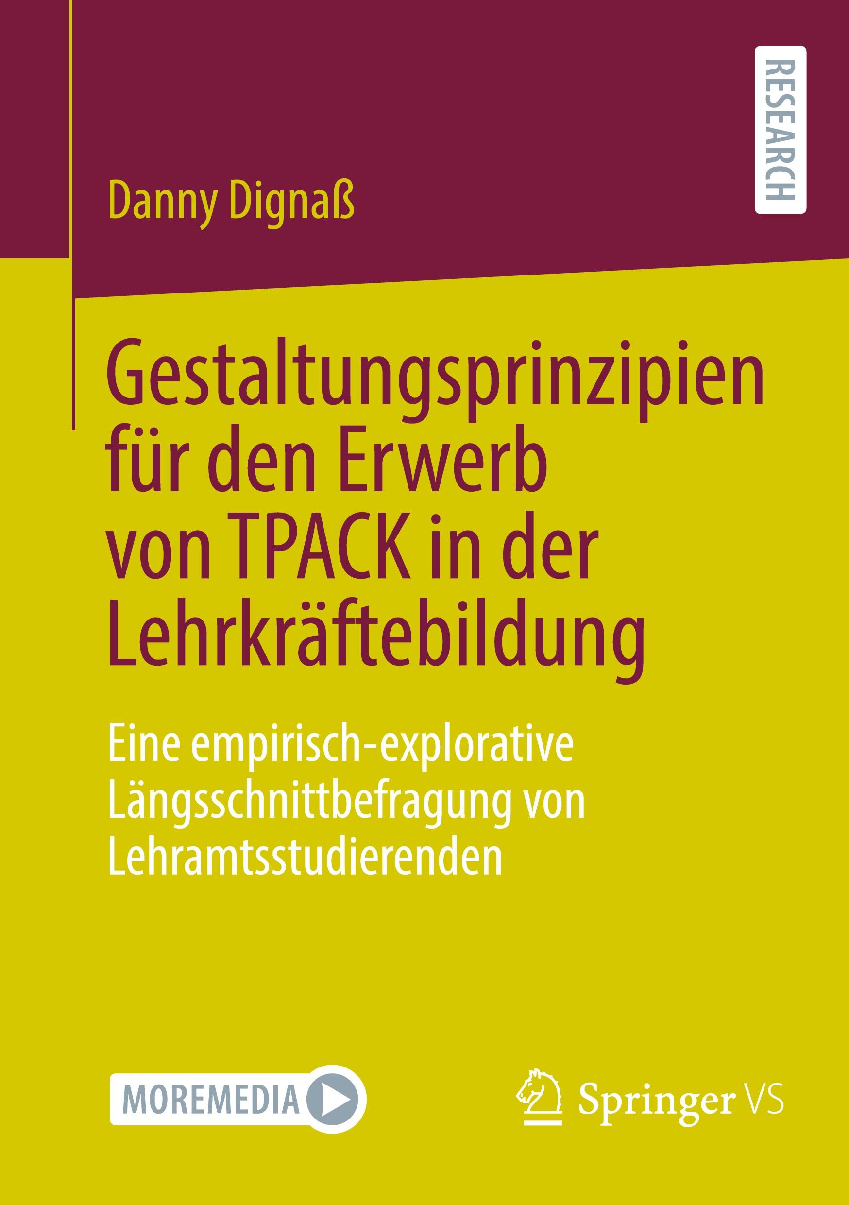 Cover: 9783658447861 | Gestaltungsprinzipien für den Erwerb von TPACK in der...