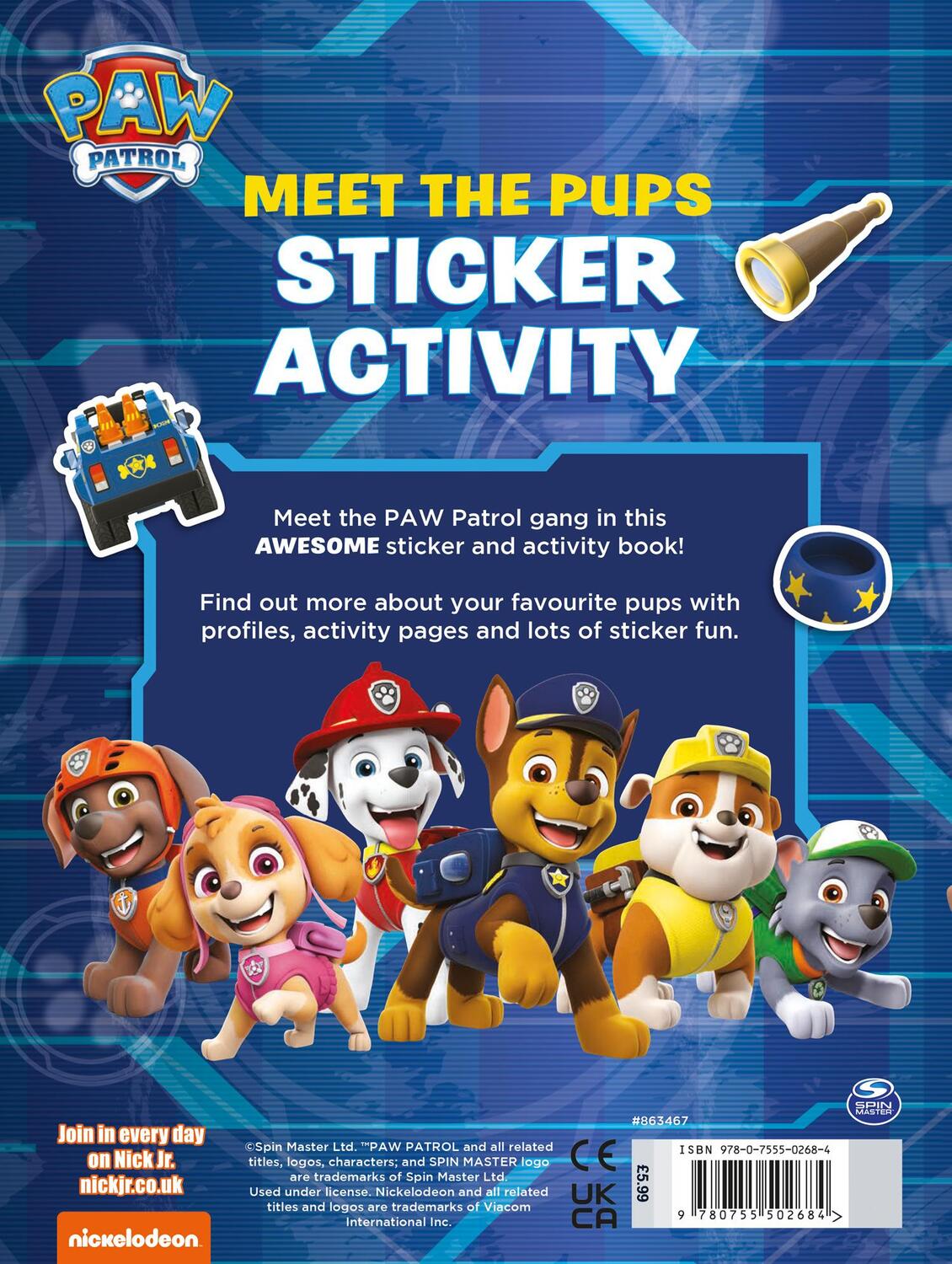 Rückseite: 9780755502684 | Paw Patrol: Meet the Pups Sticker Activity | Paw Patrol | Taschenbuch