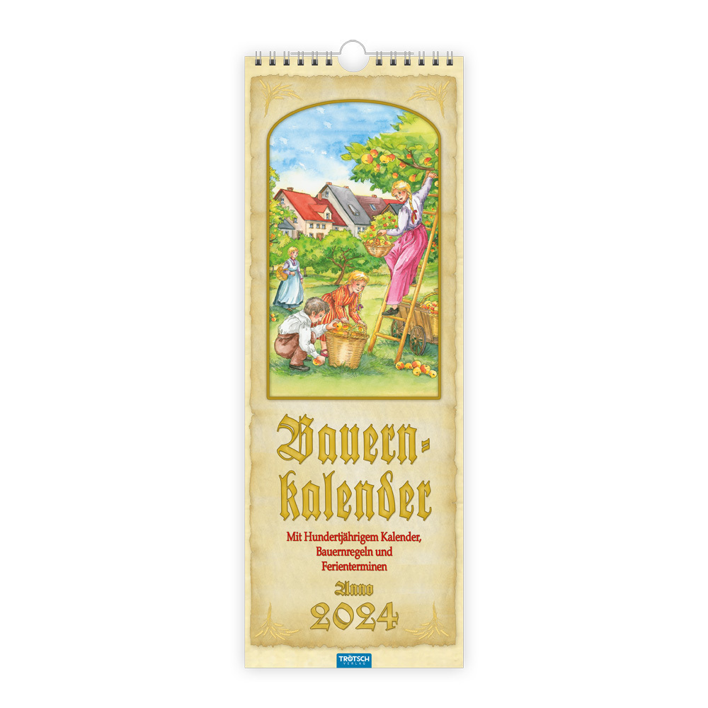 Cover: 9783988020147 | Trötsch Maxi-Streifenkalender Bauernkalender 2024 - mit...