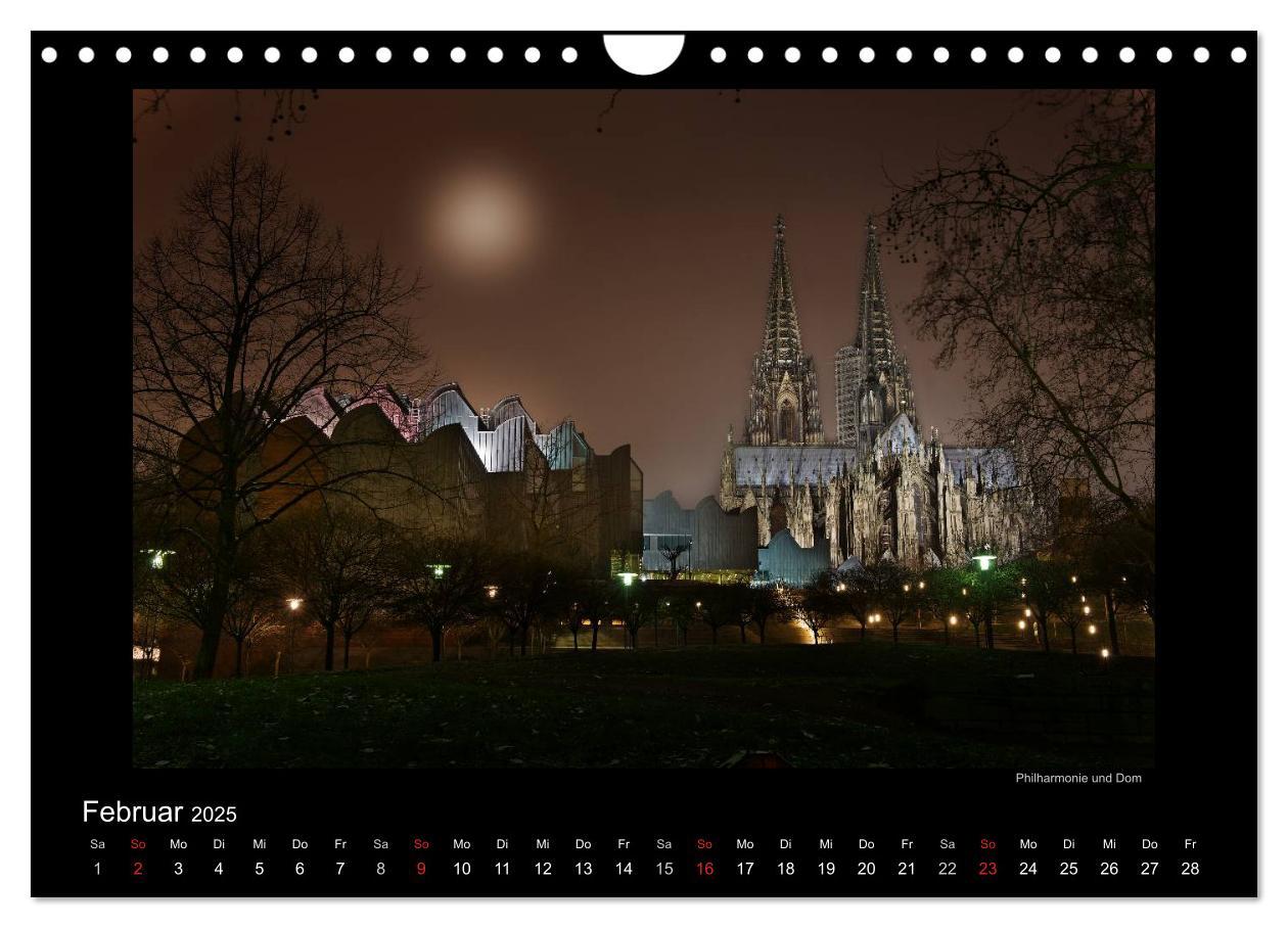 Bild: 9783435782406 | Köln ¿ Nachts 2025 (Wandkalender 2025 DIN A4 quer), CALVENDO...