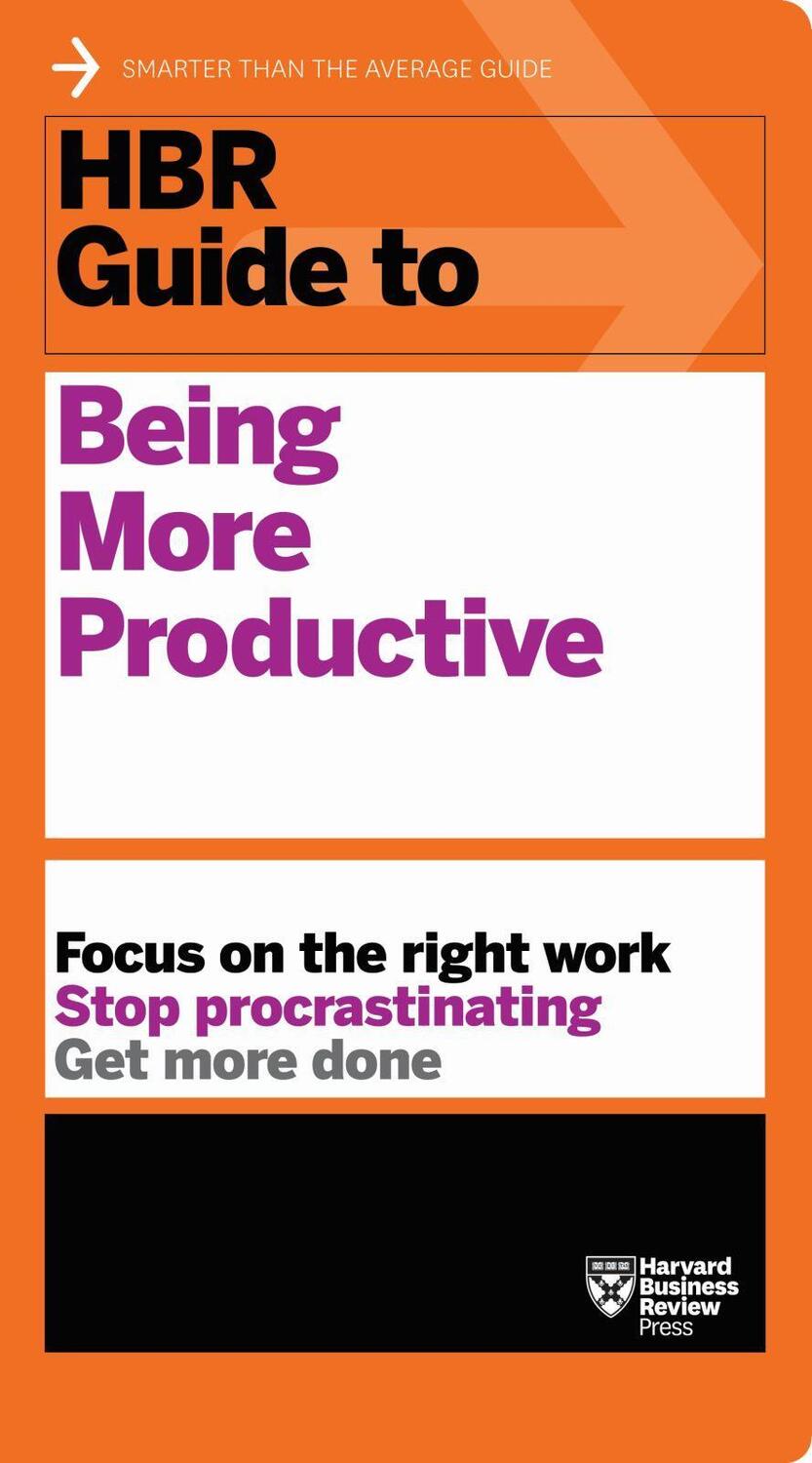 Cover: 9781633693081 | HBR Guide to Being More Productive (HBR Guide Series) | Review | Buch