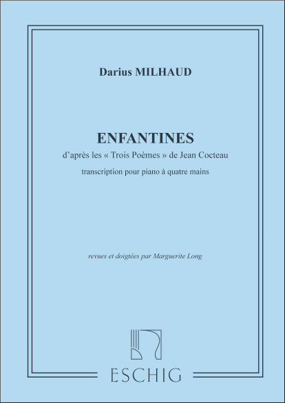 Cover: 9790045004897 | Enfantines | Transcription Pour Piano 4 Mains | Darius Milhaud | 2001
