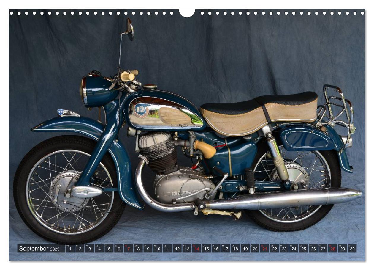 Bild: 9783435685639 | Deutsche Motorrad Oldtimer (Wandkalender 2025 DIN A3 quer),...