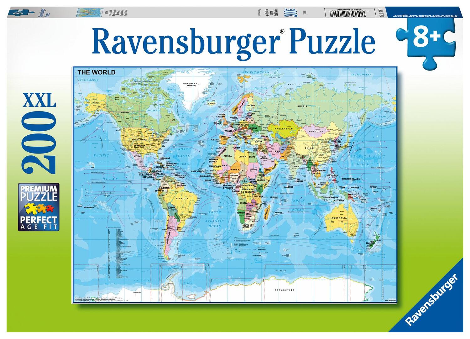 Cover: 4005556128907 | Ravensburger Kinderpuzzle - 12890 Die Welt - Puzzle-Weltkarte für...