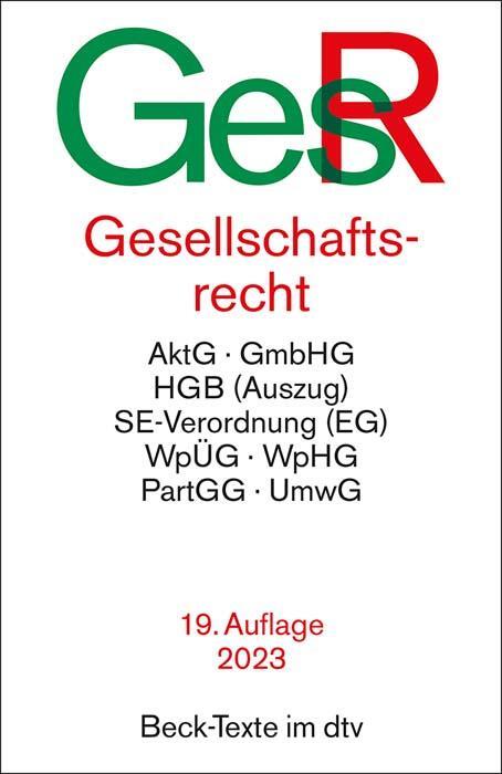 Cover: 9783423532112 | Gesellschaftsrecht | Rechtsstand: 3. Juli 2023 | Taschenbuch | 1167 S.