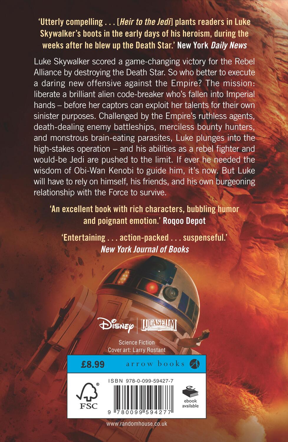 Rückseite: 9780099594277 | Star Wars: Heir to the Jedi | Kevin Hearne | Taschenbuch | Star Wars