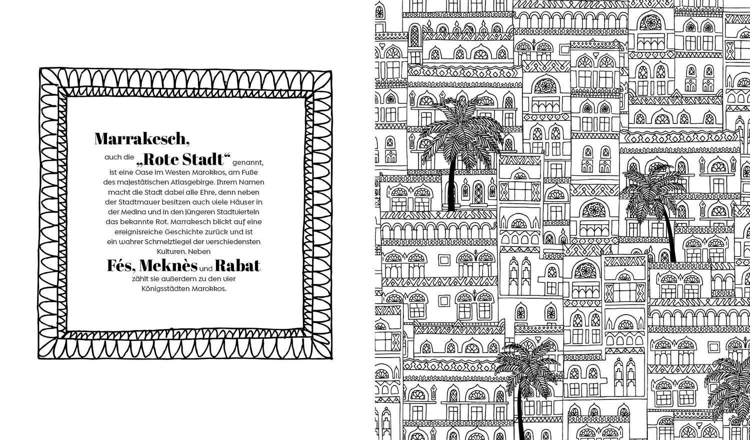 Bild: 9783745922271 | Ausmalparadies - Sehnsuchtsort Marrakesch | Taschenbuch | 96 S. | 2024