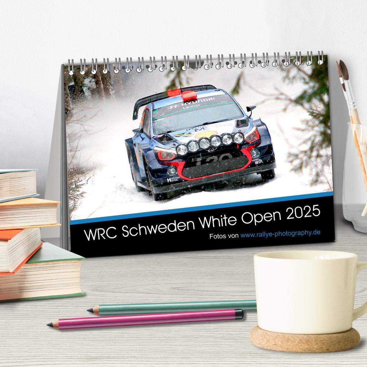 Bild: 9783435341092 | WRC Schweden White Open 2025 (Tischkalender 2025 DIN A5 quer),...