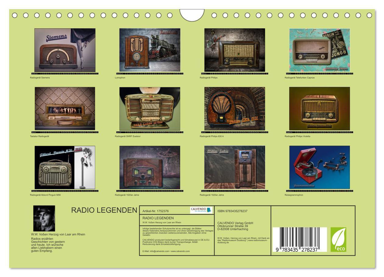 Bild: 9783435278237 | RADIO LEGENDEN (Wandkalender 2025 DIN A4 quer), CALVENDO...