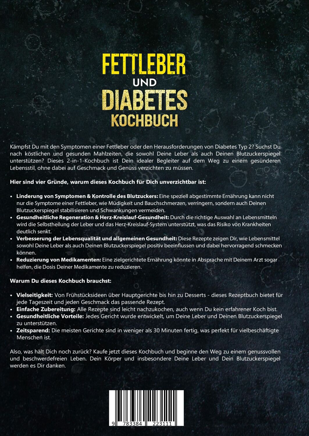 Rückseite: 9783384223111 | Fettleber und Diabetes Kochbuch | Carina Lehmann | Buch | 220 S.