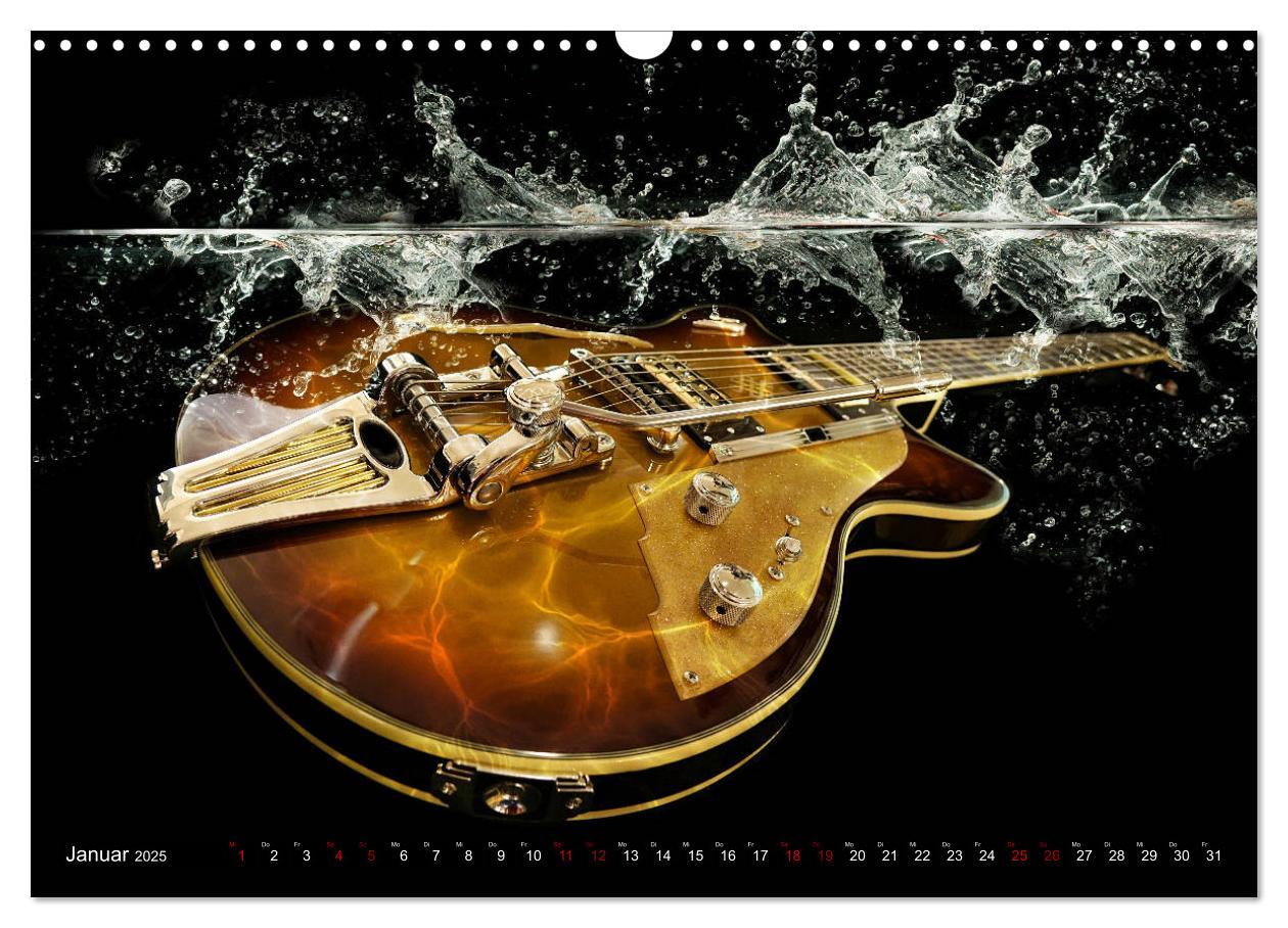 Bild: 9783435105373 | Gitarren im Wasser (Wandkalender 2025 DIN A3 quer), CALVENDO...